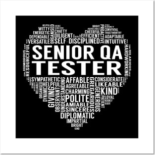 Senior Qa Tester Heart Posters and Art